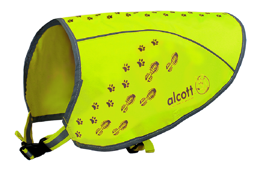 visibility dog vest in neon yellow