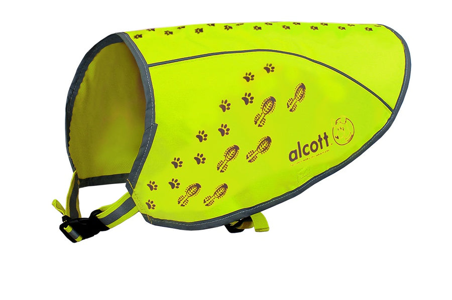 visibility dog vest in neon yellow